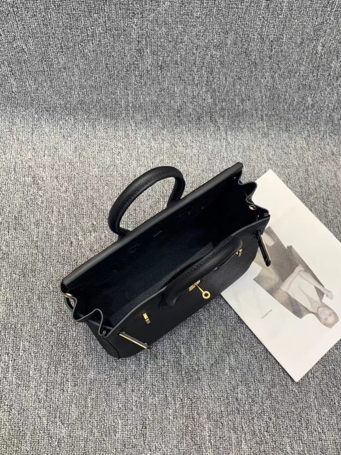 Genuine Cowhile Leather Top Handle Bag