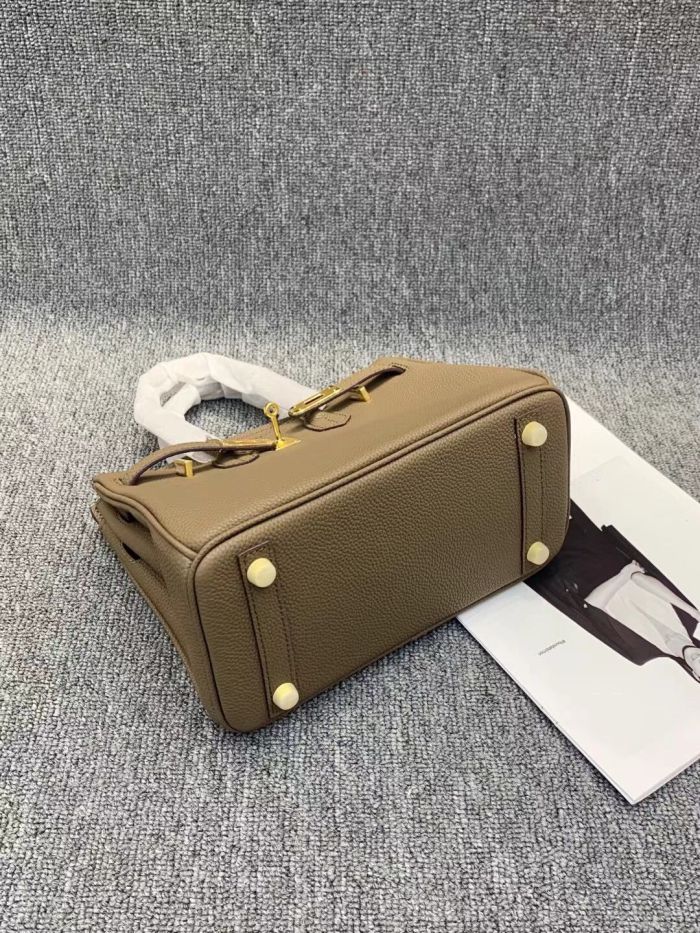 Genuine Cowhile Leather Top Handle Bag