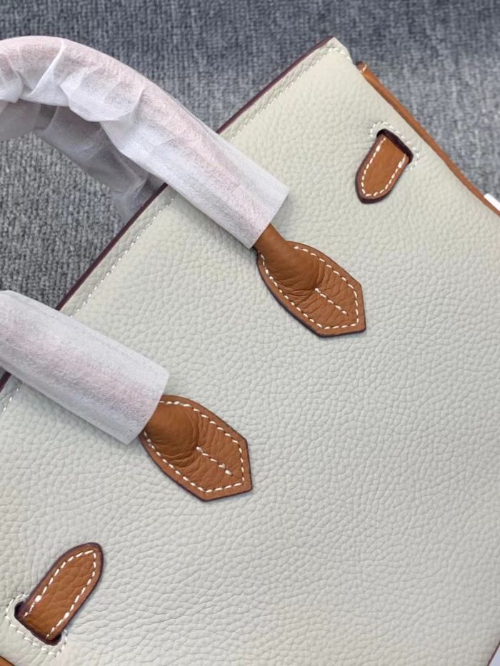 Genuine Cowhile Leather Top Handle Bag
