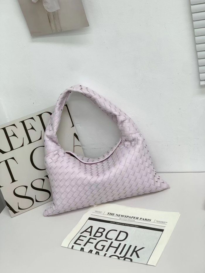 Woven Genuine Cowhile Leather Small Hop Bag