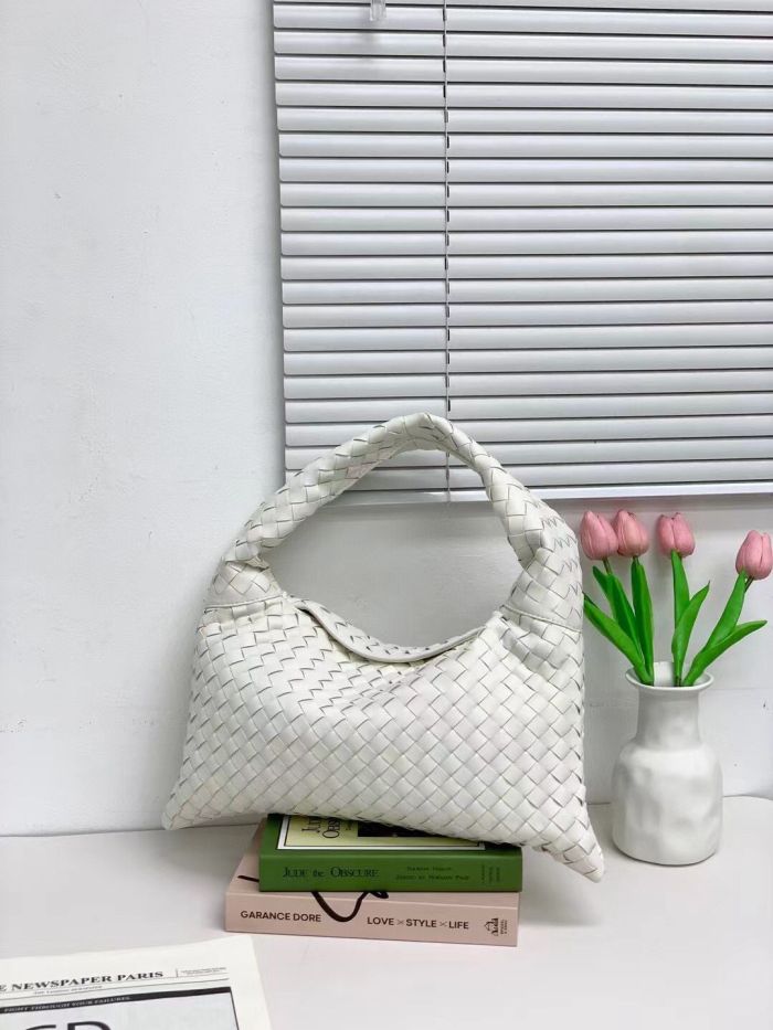 Woven Genuine Cowhile Leather Small Hop Bag