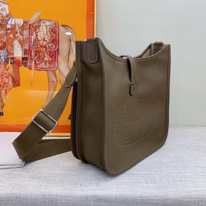 Genuine Cowhile Leather Evelyn Bag Designer Handbag
