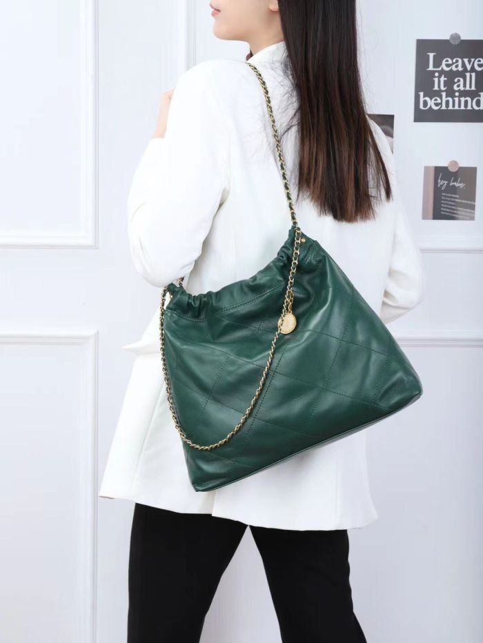 Large Genuine Lambskin Leather Handbag