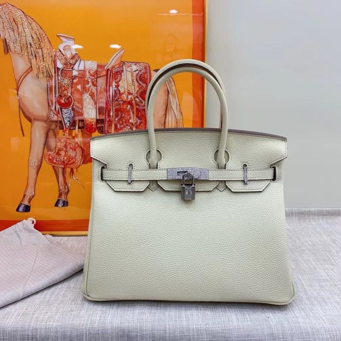 25cm 30cm 35cm Genuine Leather Birkin Style Bag