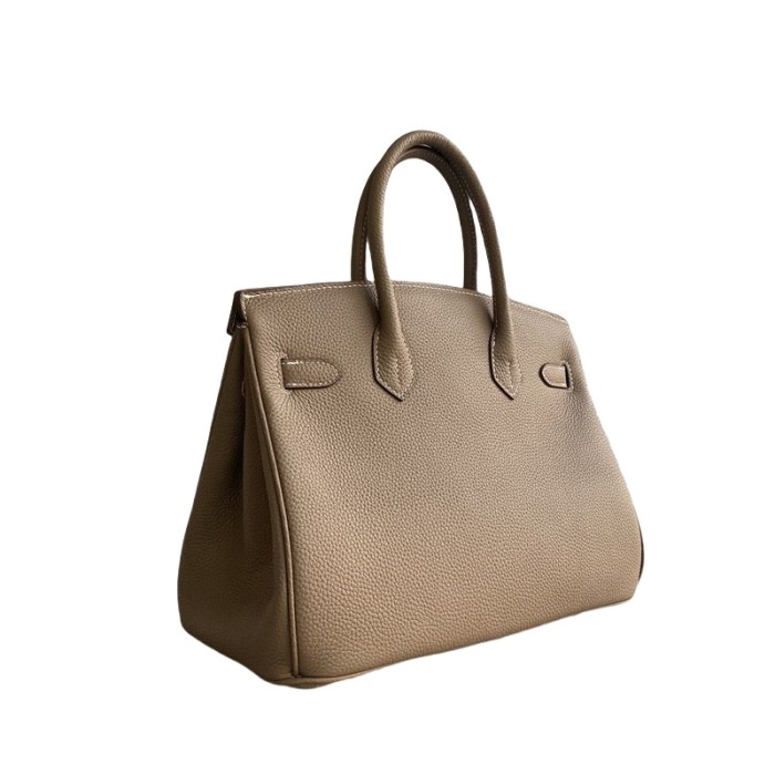 Vegan Togo Leather Top Handle Bag