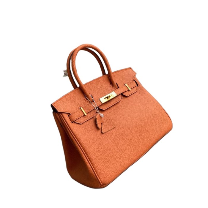 Vegan Togo Leather Top Handle Bag