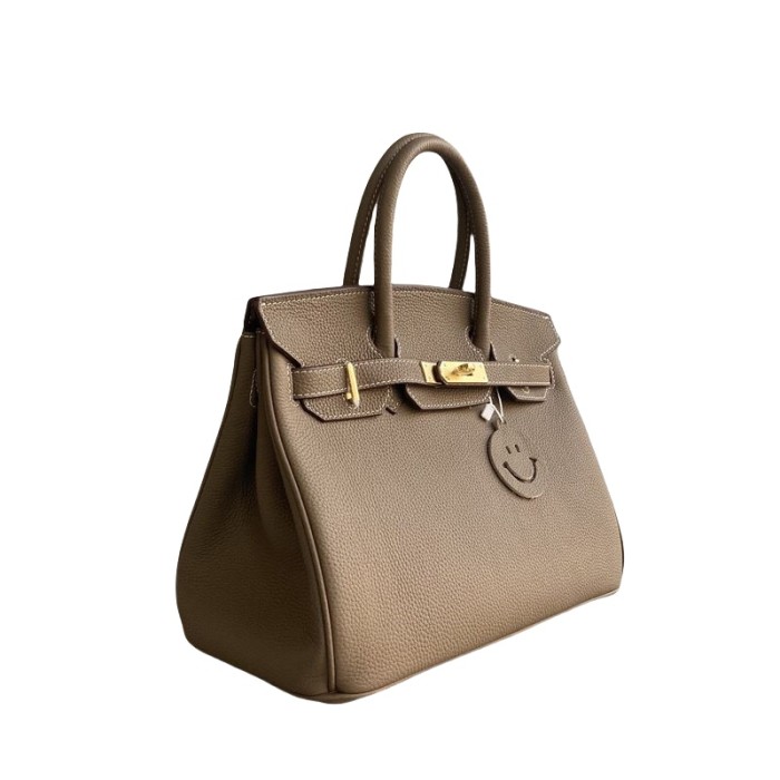 Vegan Togo Leather Top Handle Bag