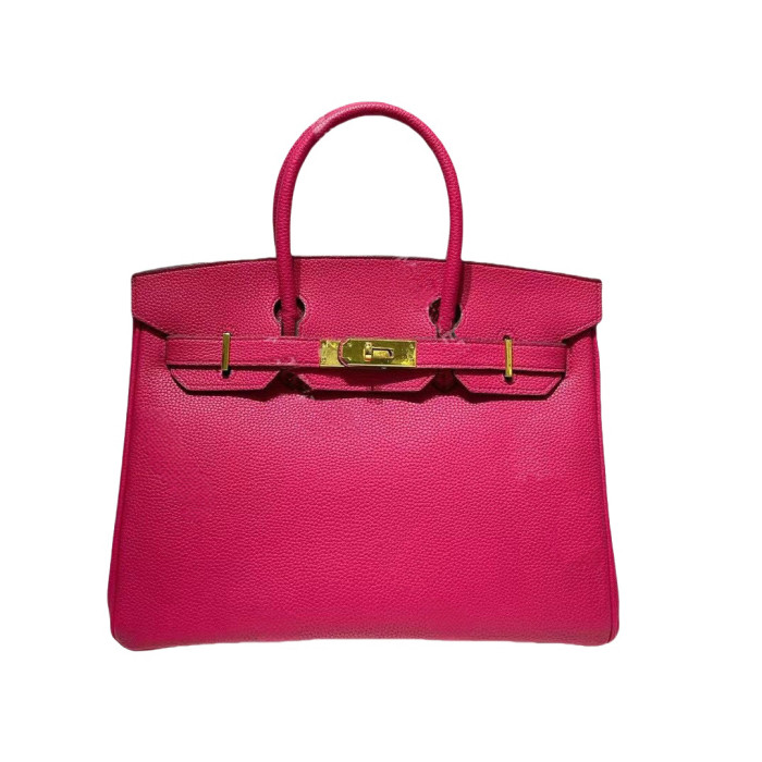 Vegan Togo Leather Top Handle Bag