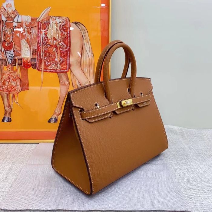 Genuine Epsom Leather Top Handle Bag