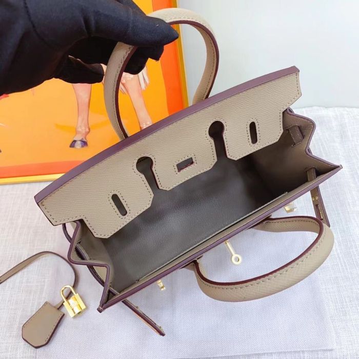 Genuine Epsom Leather Top Handle Bag