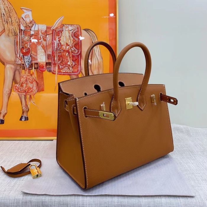 Genuine Epsom Leather Top Handle Bag