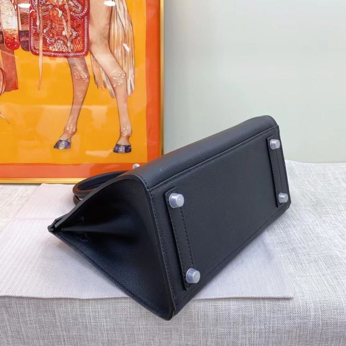 Genuine Epsom Leather Top Handle Bag