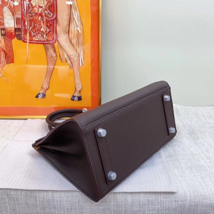 Genuine Epsom Leather Top Handle Bag