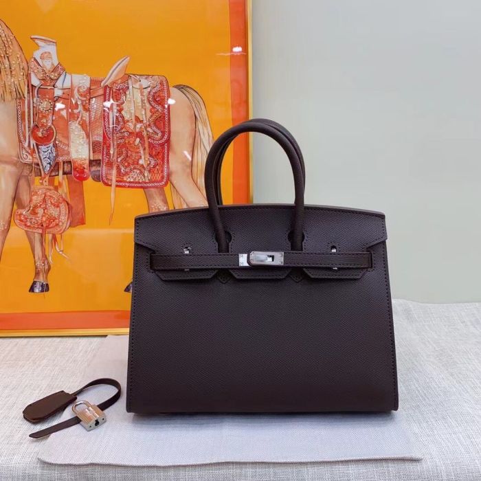 Genuine Epsom Leather Top Handle Bag