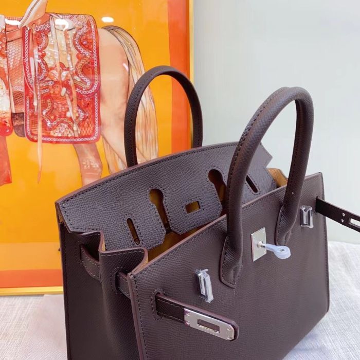 Genuine Epsom Leather Top Handle Bag
