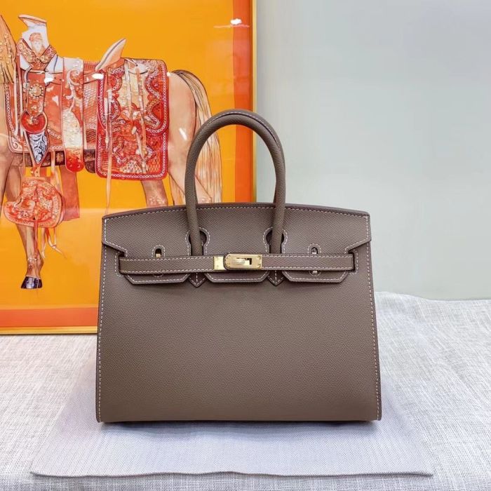 Genuine Epsom Leather Top Handle Bag
