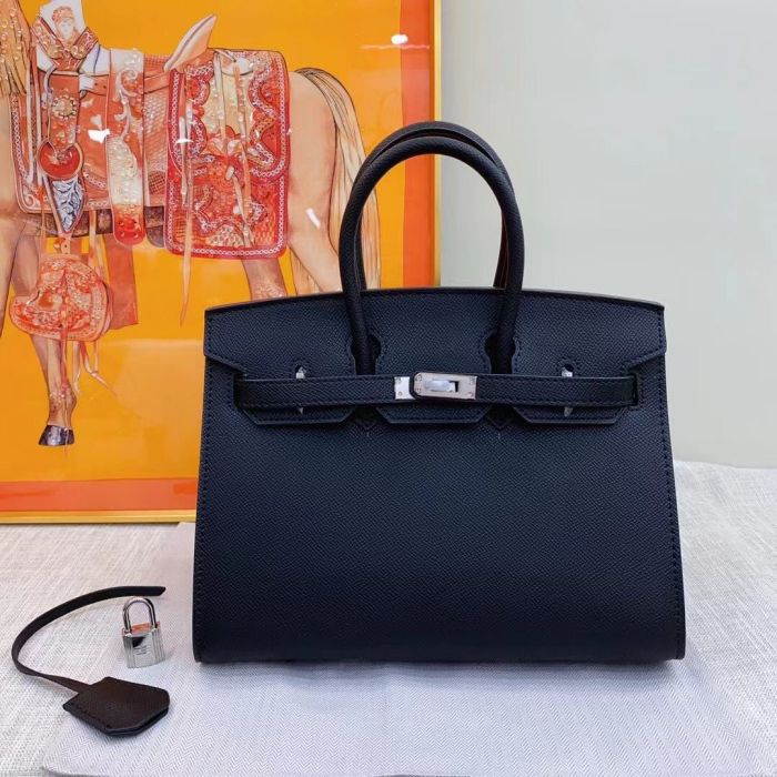 Genuine Epsom Leather Top Handle Bag