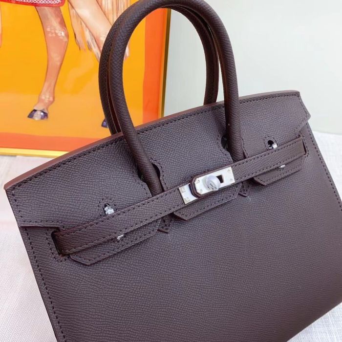 Genuine Epsom Leather Top Handle Bag