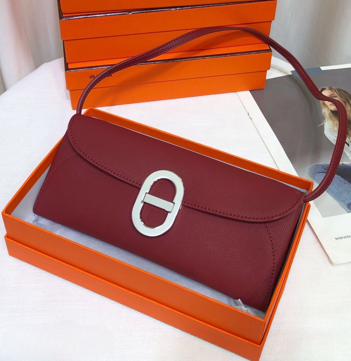 Genuine Epsom Leather Tote Shoulder Bag