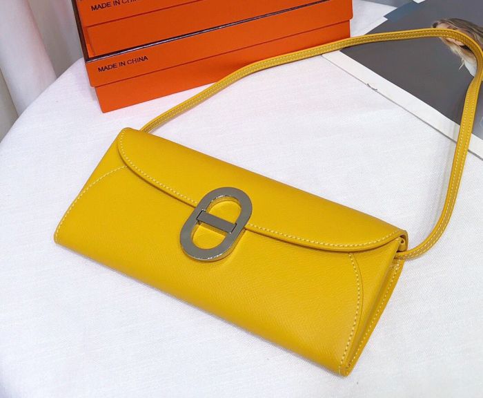 Genuine Epsom Leather Tote Shoulder Bag