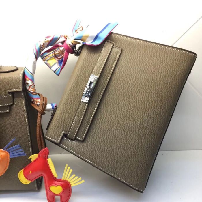 Vegan Epsom Leather Designer Kelly Bag25cm 28cm