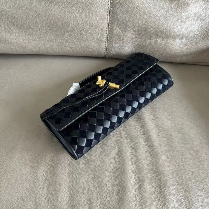 Genuine Cowhile Leather Long Clutch Purse with Handle