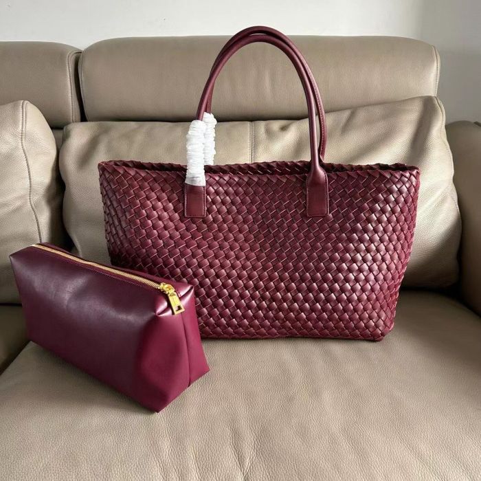 Large Cowhile Leather Designer Cabat Bag