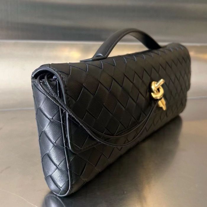 Top Lambskin Leather Long Clutch Purse With Handle