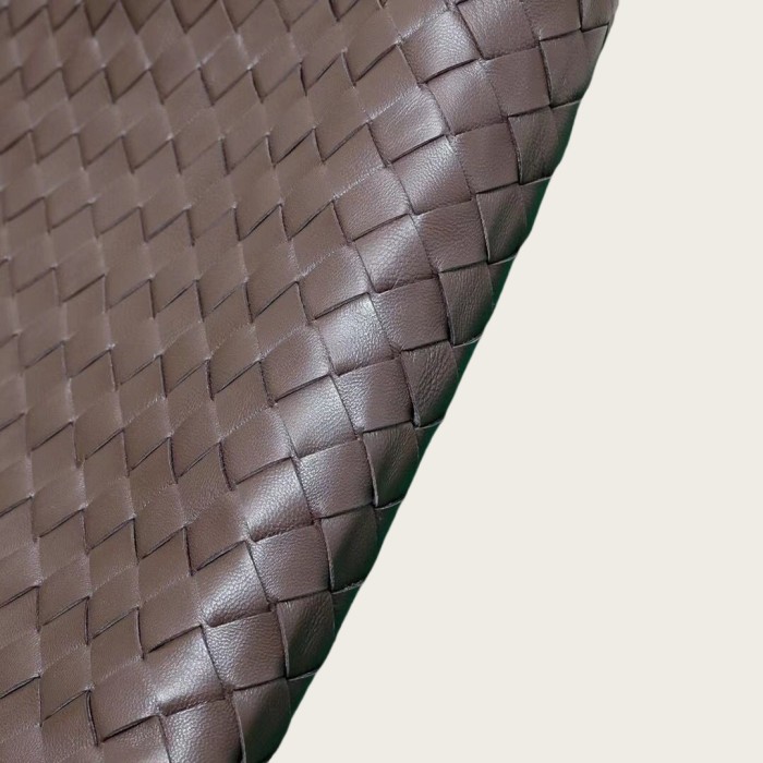 Genuine Lambskin Leather Hop Bag Woven Hobo Bag