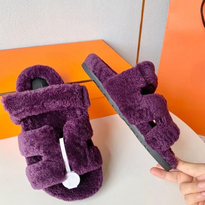 Fall Winter Real Furs Women Sandal