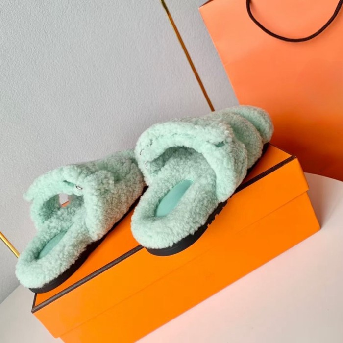 Fall Winter Real Furs Women Sandal