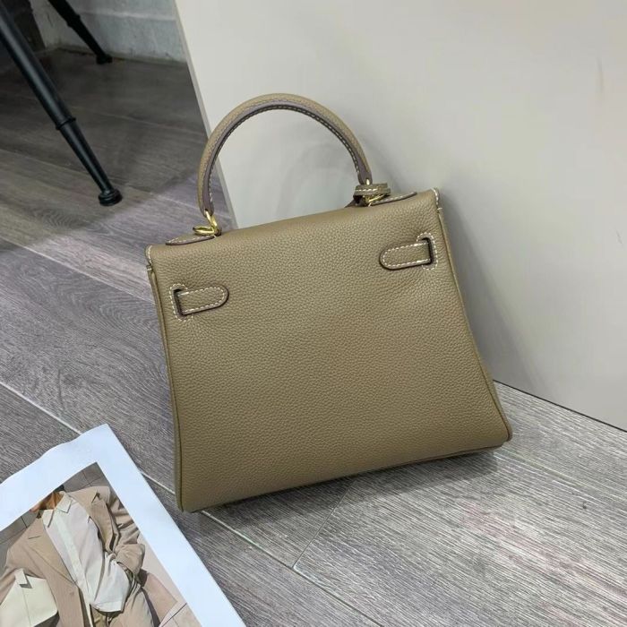 Classic Genuine Togo Leather Tote Shoulder Bag Comes with 2 Strap