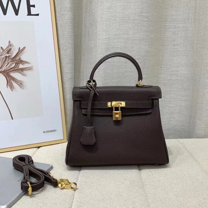 Classic Genuine Togo Leather Tote Shoulder Bag Comes with 2 Strap