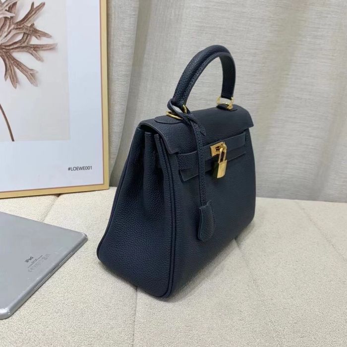 Classic Genuine Togo Leather Tote Shoulder Bag Comes with 2 Strap
