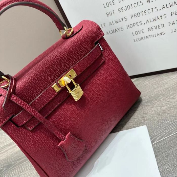 Classic Genuine Togo Leather Tote Shoulder Bag Comes with 2 Strap