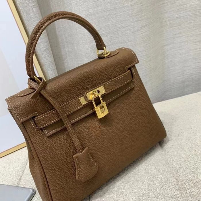 Classic Genuine Togo Leather Tote Shoulder Bag Comes with 2 Strap