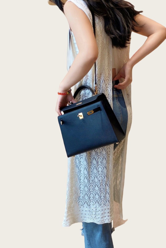 Imported Genuine Epsom Leather Tote Shoulder Bag Crossbody Bag