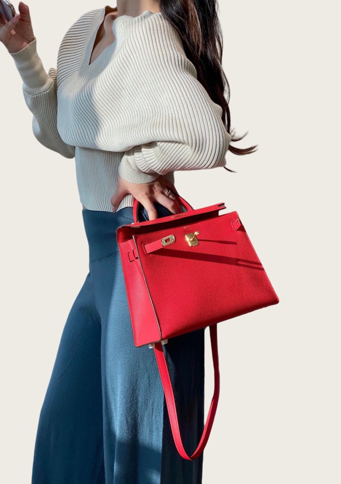 Imported Genuine Epsom Leather Tote Shoulder Bag Crossbody Bag