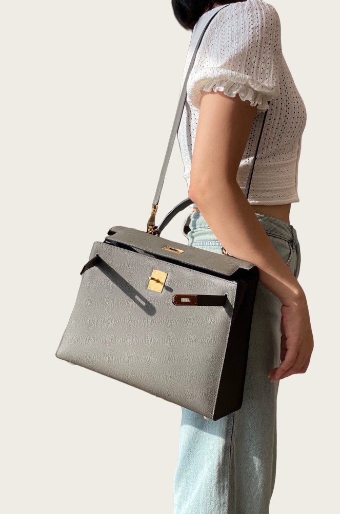 Imported Genuine Epsom Leather Tote Shoulder Bag Crossbody Bag