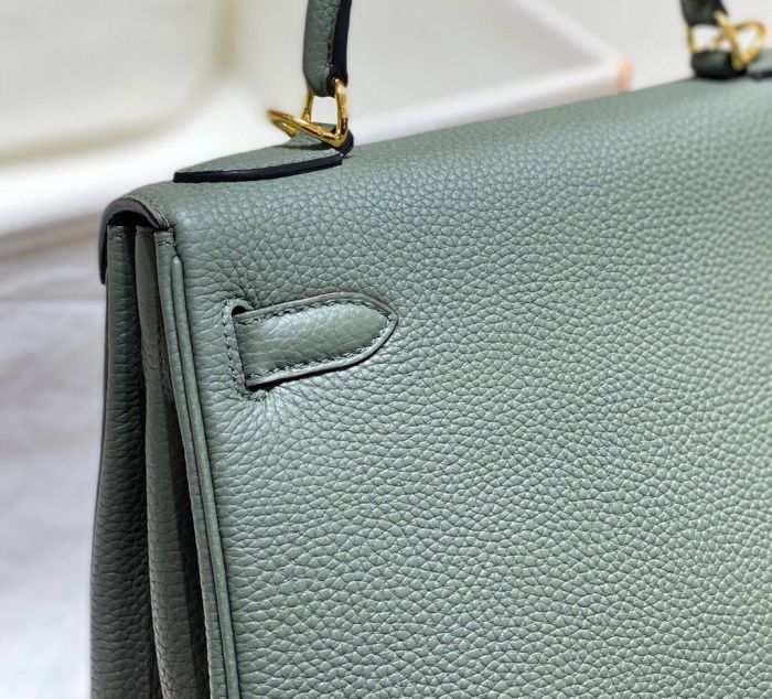 Imported Genuine Togo Calfskin Leather Tote Shoulder Bag