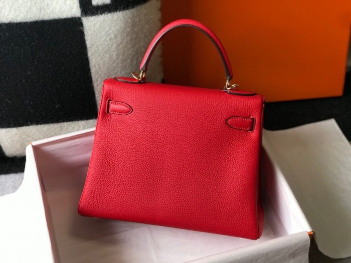 Imported Genuine Togo Calfskin Leather Tote Shoulder Bag