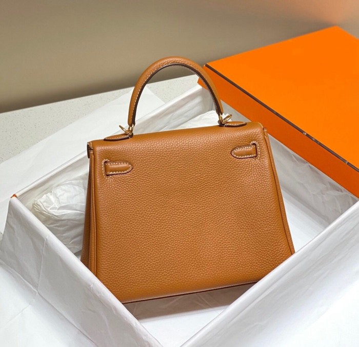 Imported Genuine Togo Calfskin Leather Tote Shoulder Bag