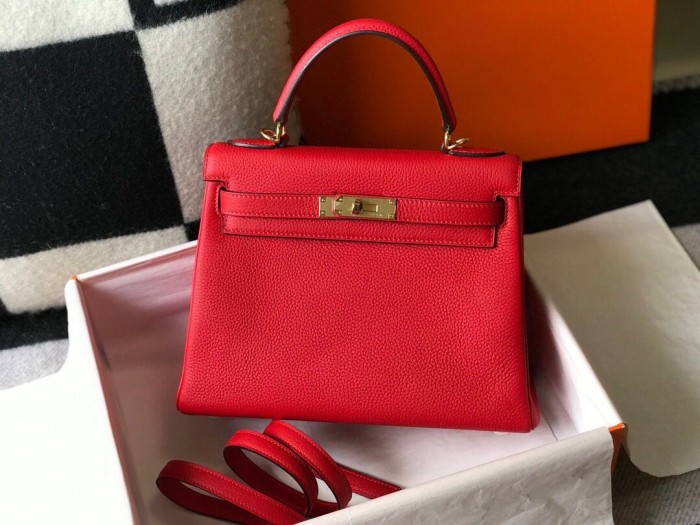 Imported Genuine Togo Calfskin Leather Tote Shoulder Bag