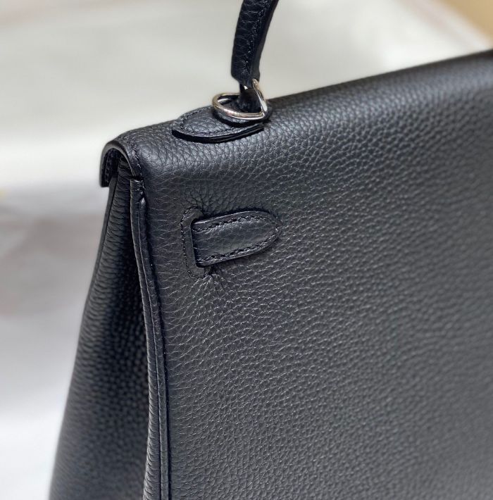 Imported Genuine Togo Calfskin Leather Tote Shoulder Bag