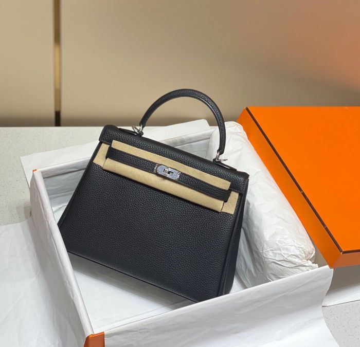 Imported Genuine Togo Calfskin Leather Tote Shoulder Bag