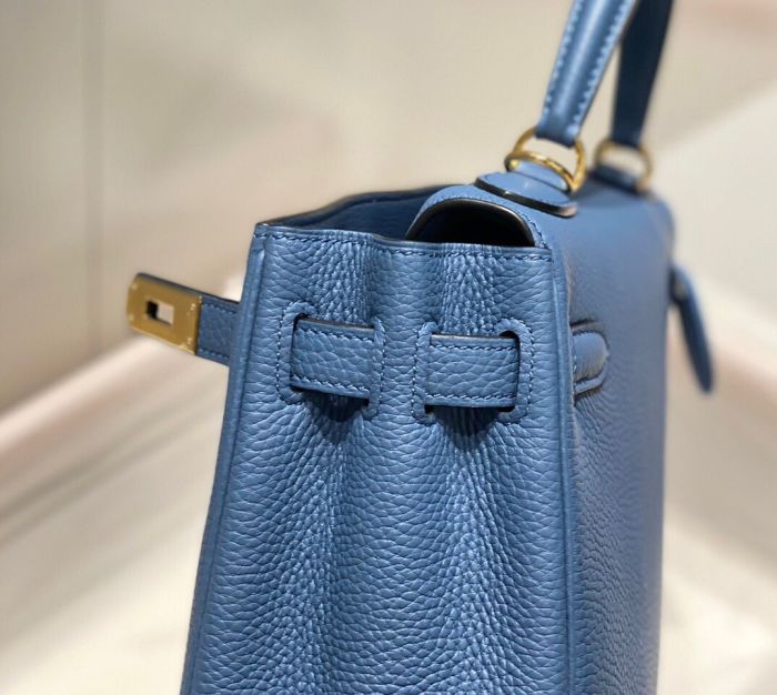 Imported Genuine Togo Calfskin Leather Tote Shoulder Bag
