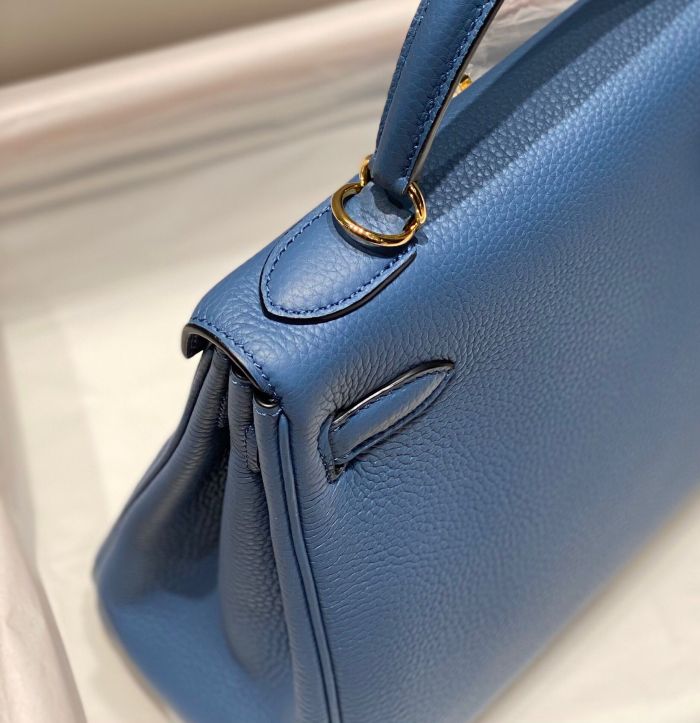 Imported Genuine Togo Calfskin Leather Tote Shoulder Bag