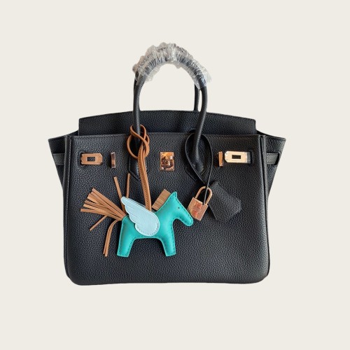 Genuine Togo Calfskin Leather Women Top Handle Bag