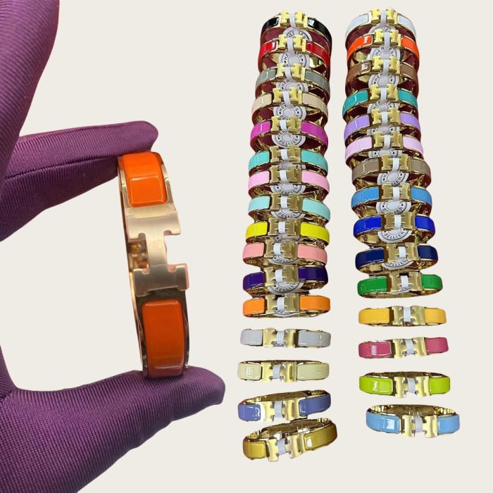 Wide H Bracelet