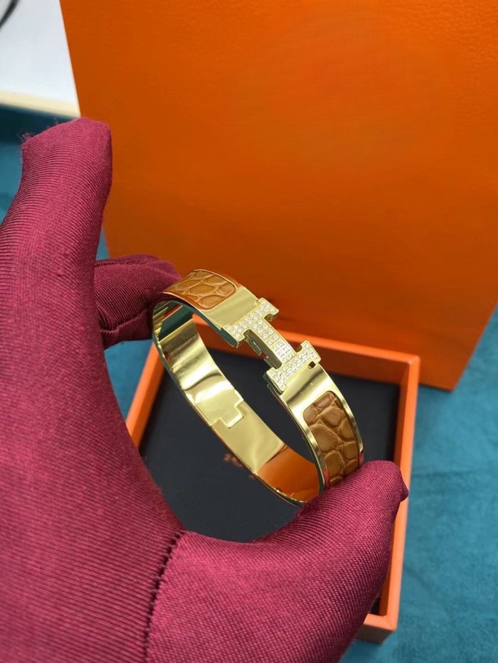 Real Croco Skin Leather Bracelet